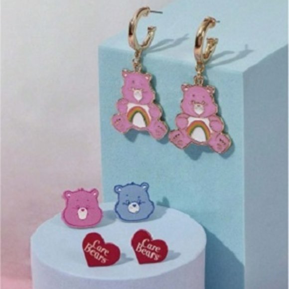Care Bears 3pairs Bear & Heart Earrings - Picture 1 of 6